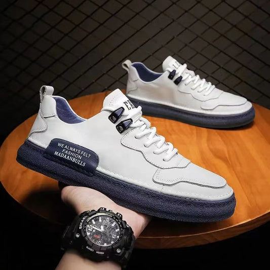 Sneakers Blancs Cuir Respirant Unisex | Smart Casual