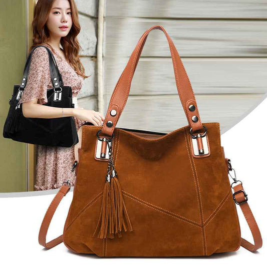 Sac Suede Retro Franges Femme | Boheme Chic