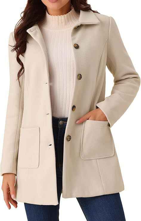 Manteau Double Boutonnage Femme Mi-long | Beige Noir