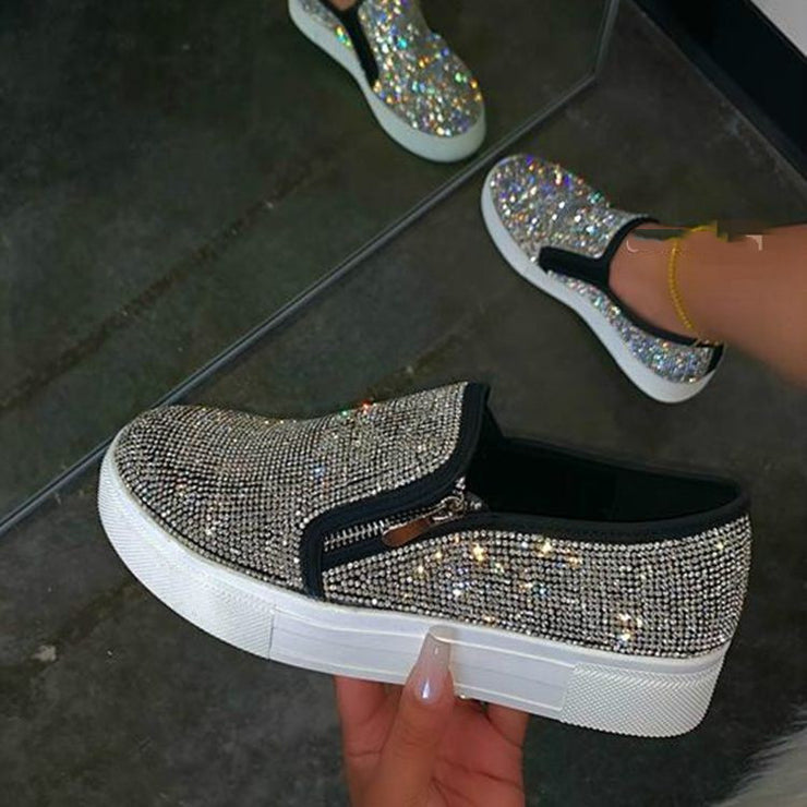 Mocassins femme strass grande taille
