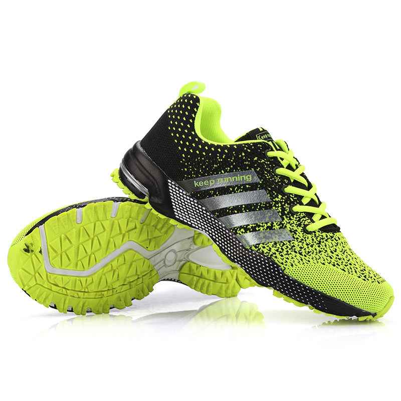 Baskets Maille Fly-Woven Homme | Respirantes Noir Rouge