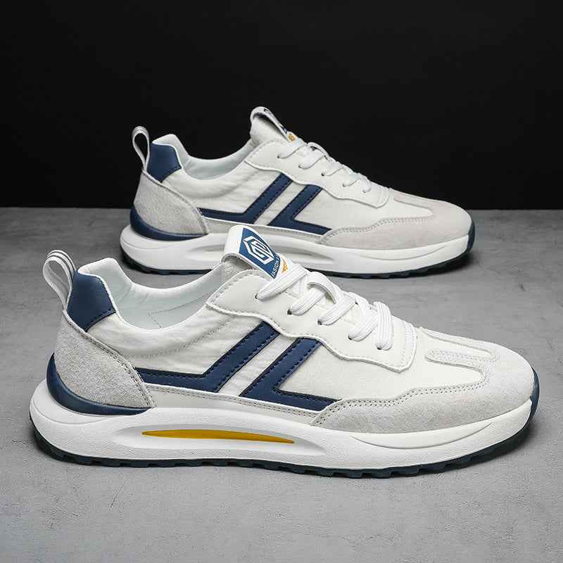 Baskets Running Homme Respirantes | Blanc Rouge Bleu