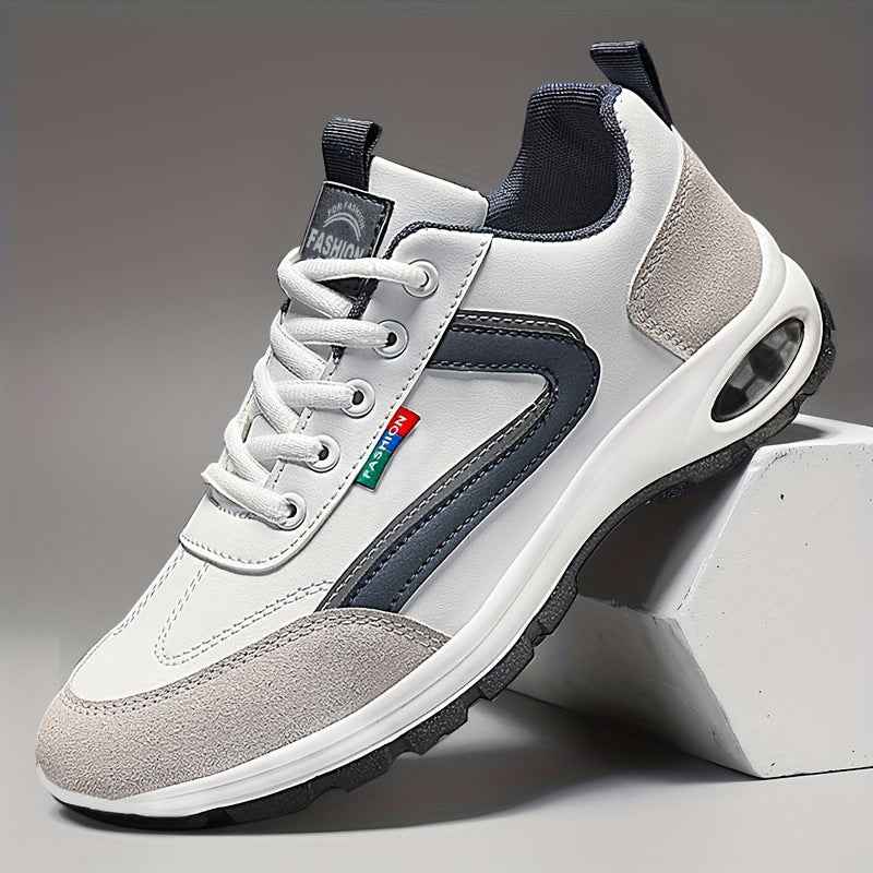 Baskets Homme Casual Vintage | Cuir Synthetique Bleu Noir