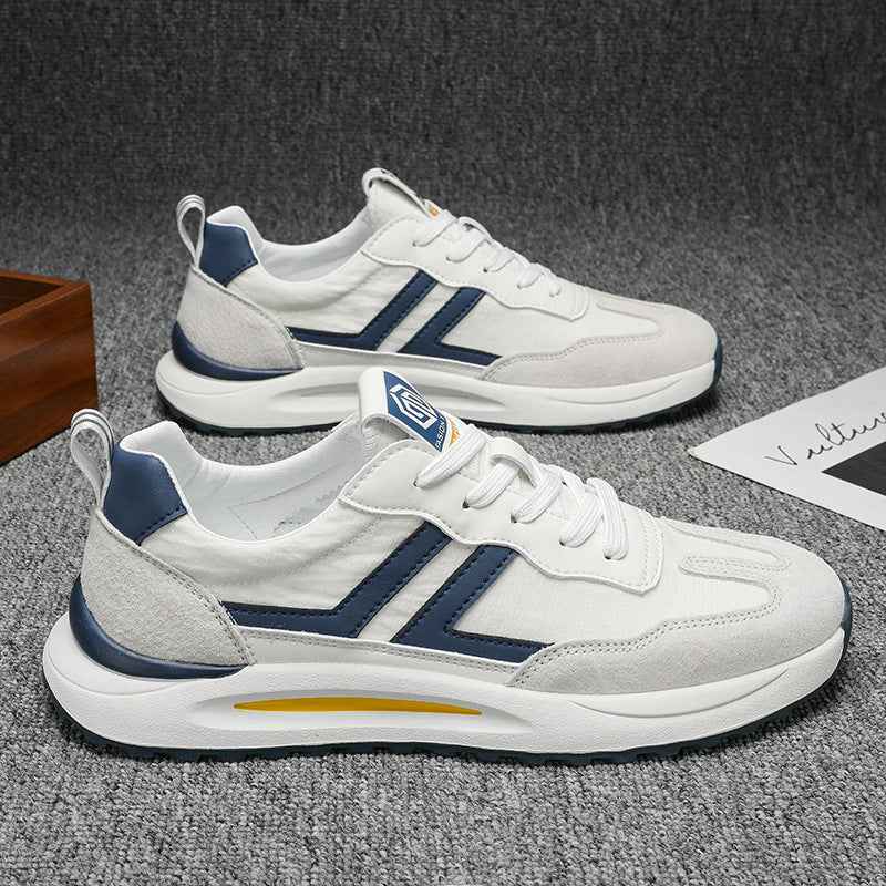 Baskets Running Homme Respirantes | Blanc Rouge Bleu