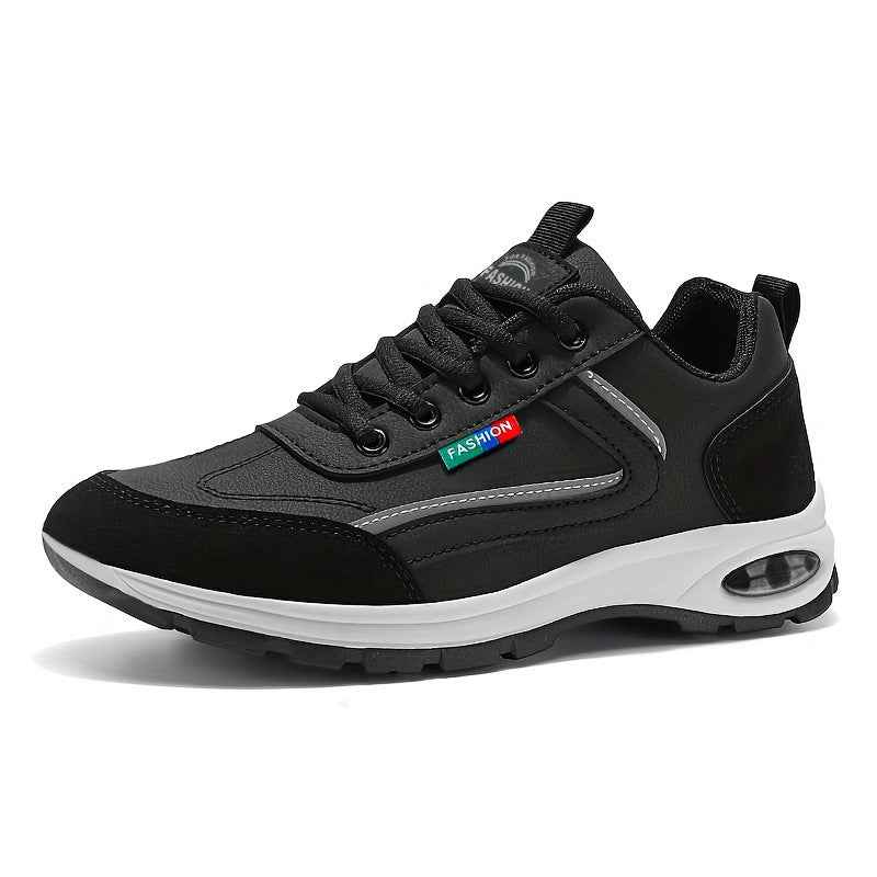 Baskets Homme Casual Vintage | Cuir Synthetique Bleu Noir