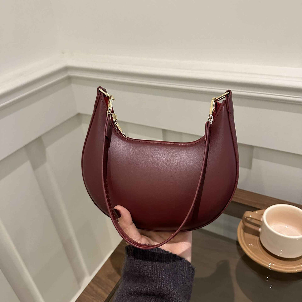 Sac Croissant Texture Femme | Bandouliere Tendance