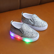 Baskets enfant LED à paillettes
